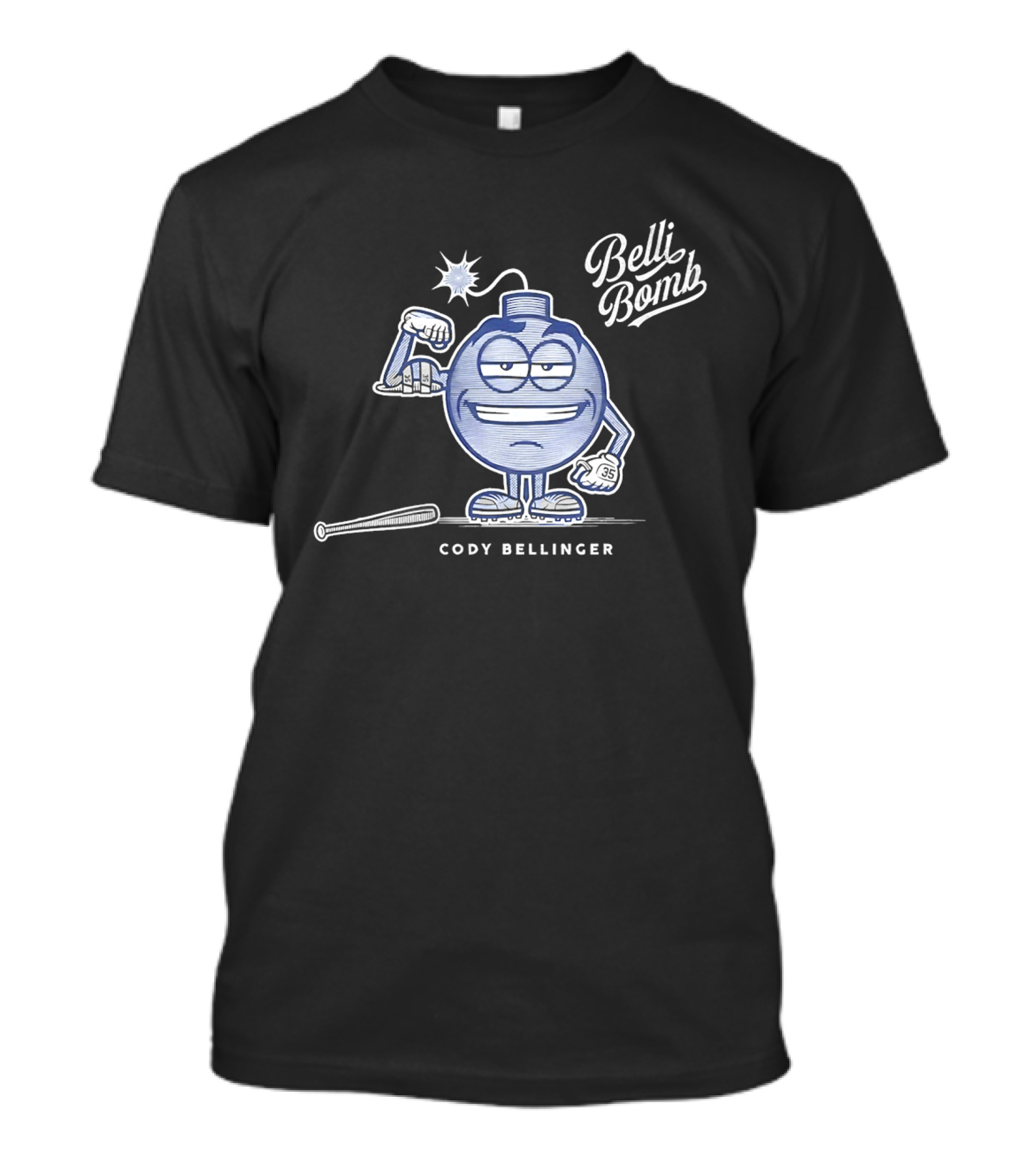Belli Bomb Cody Bellinger Baseball Cartoon T-Shirt