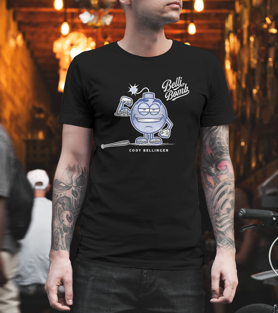 Belli Bomb Cody Bellinger Baseball Cartoon T-Shirt