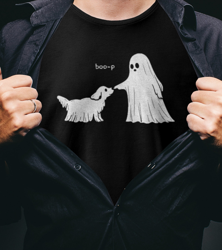 Boo P Ghost And Dog Pet Cartoon T-Shirt