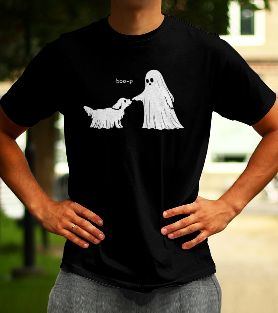 Boo P Ghost And Dog Pet Cartoon T-Shirt