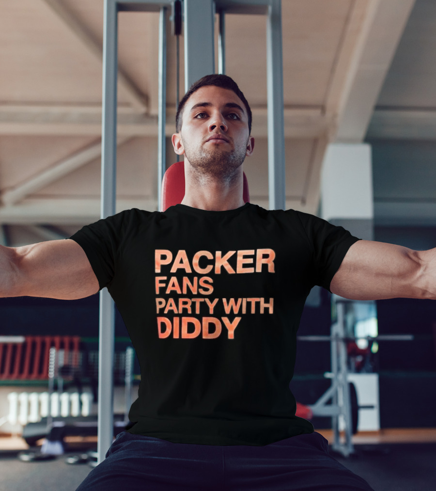 Packer Fans Party With Diddy Orange Clay Lettering T-Shirt