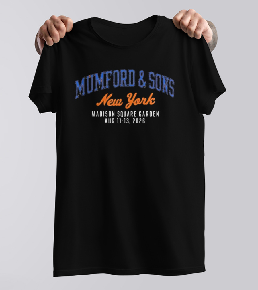 Mumford & Sons Madison Square Garden New York August 11 13 2026 T-Shirt