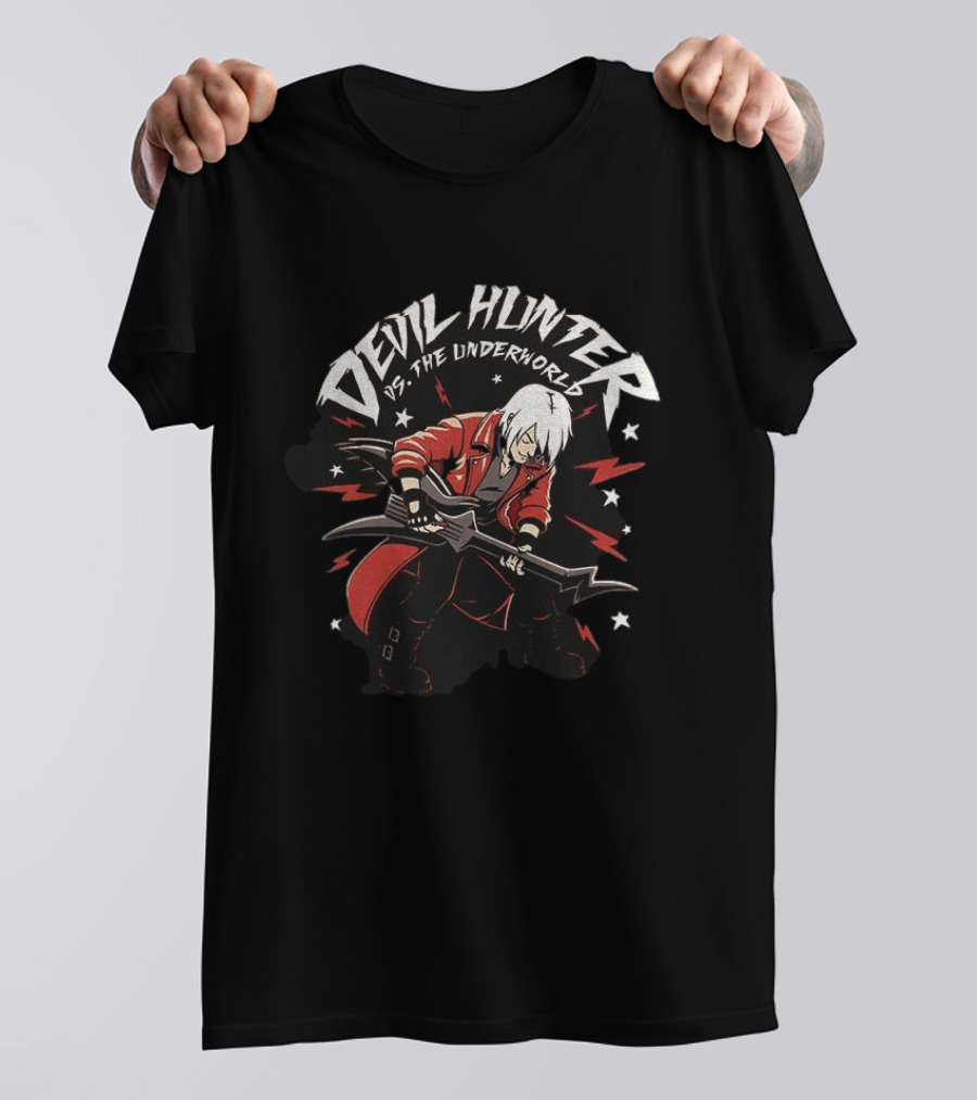Devil Hunter Vs The Underworld Music Guitar Scott Pilgrim Vs The World T-Shirt