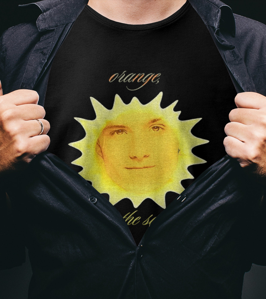 Orange Like The Sunset Face In Sun Design Peeta T-Shirt