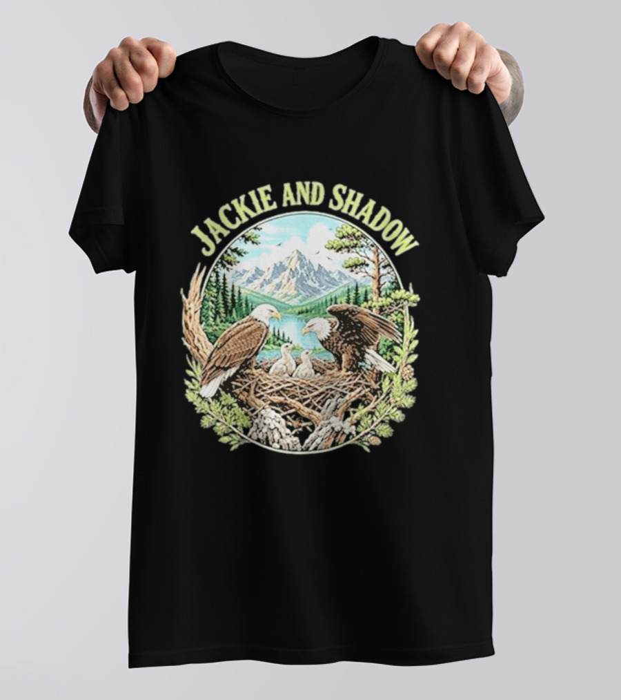 Jackie And Shadow Bald Eagle Family Mountain Nest Nature Lovers T-Shirt