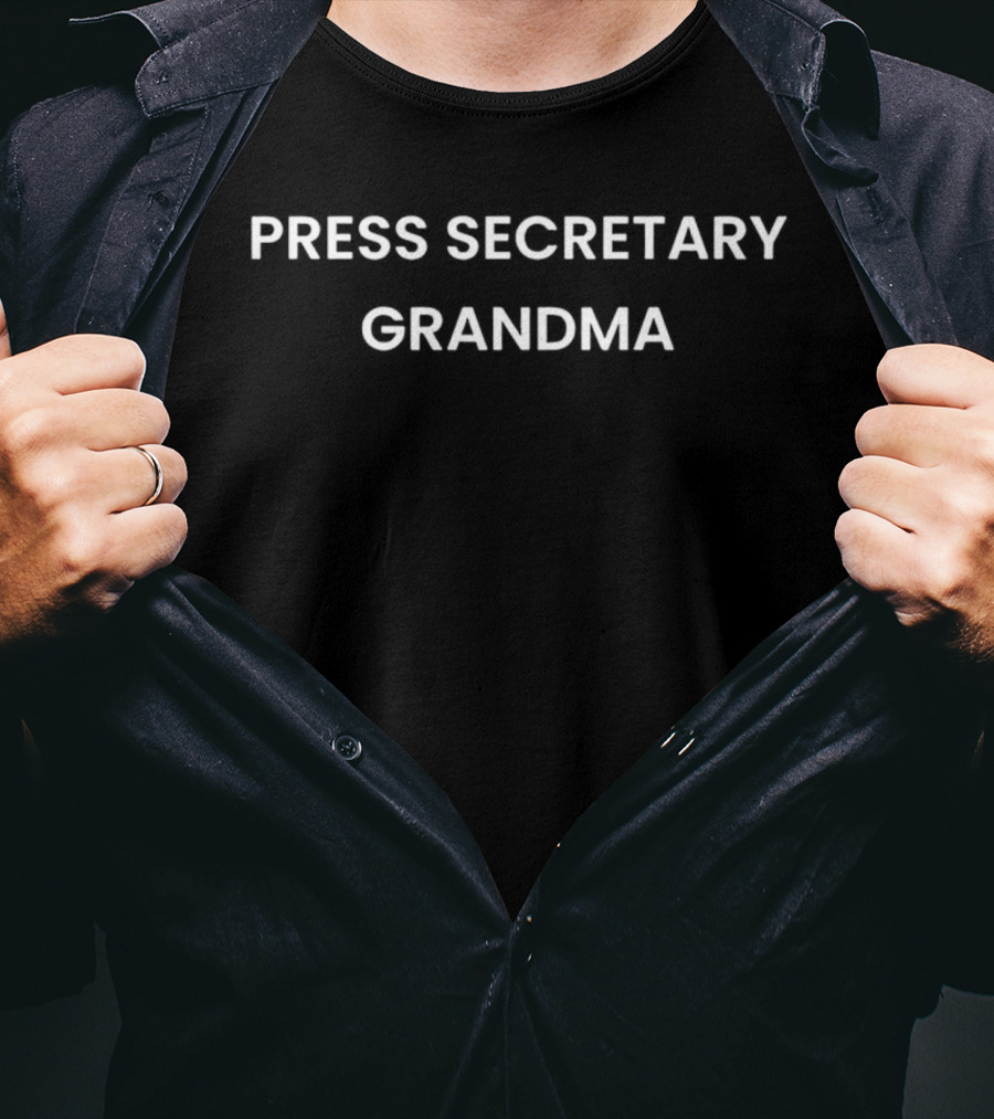 Press Secretary Grandma Bold White Text Layout T-Shirt