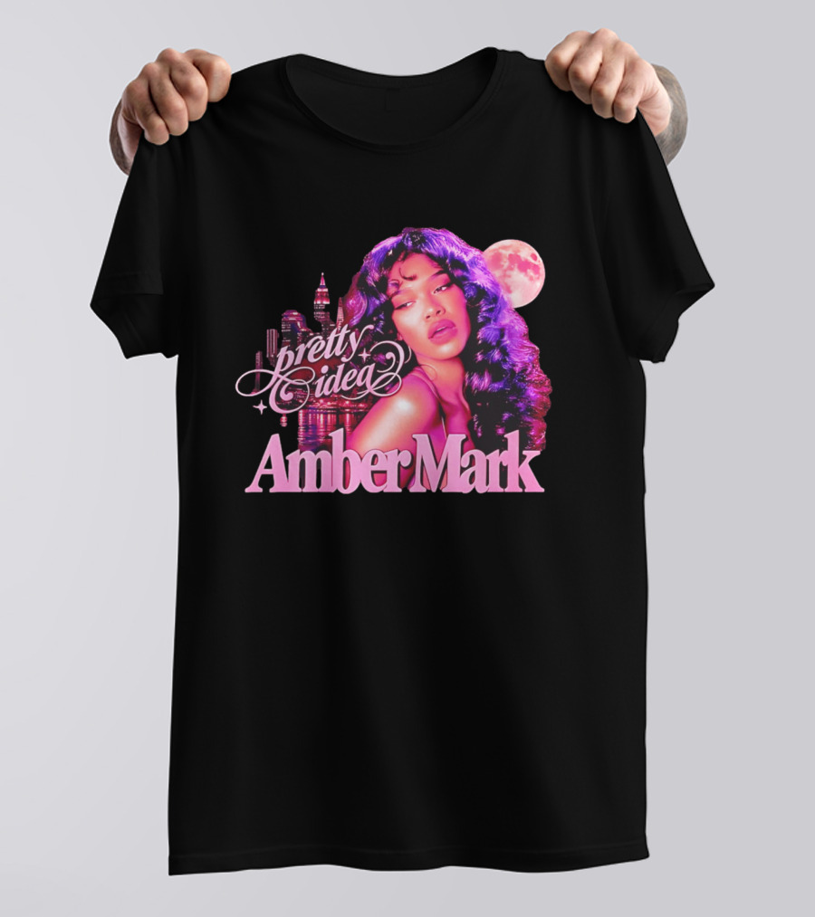 Pretty Idea Amber Mark Woman Moon City Skyline T-Shirt