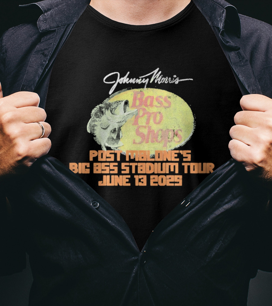 Johnny Morris Bass Pro Shops Post Malone's Big Ass Stadium Tour June 13 2025 T-Shirt