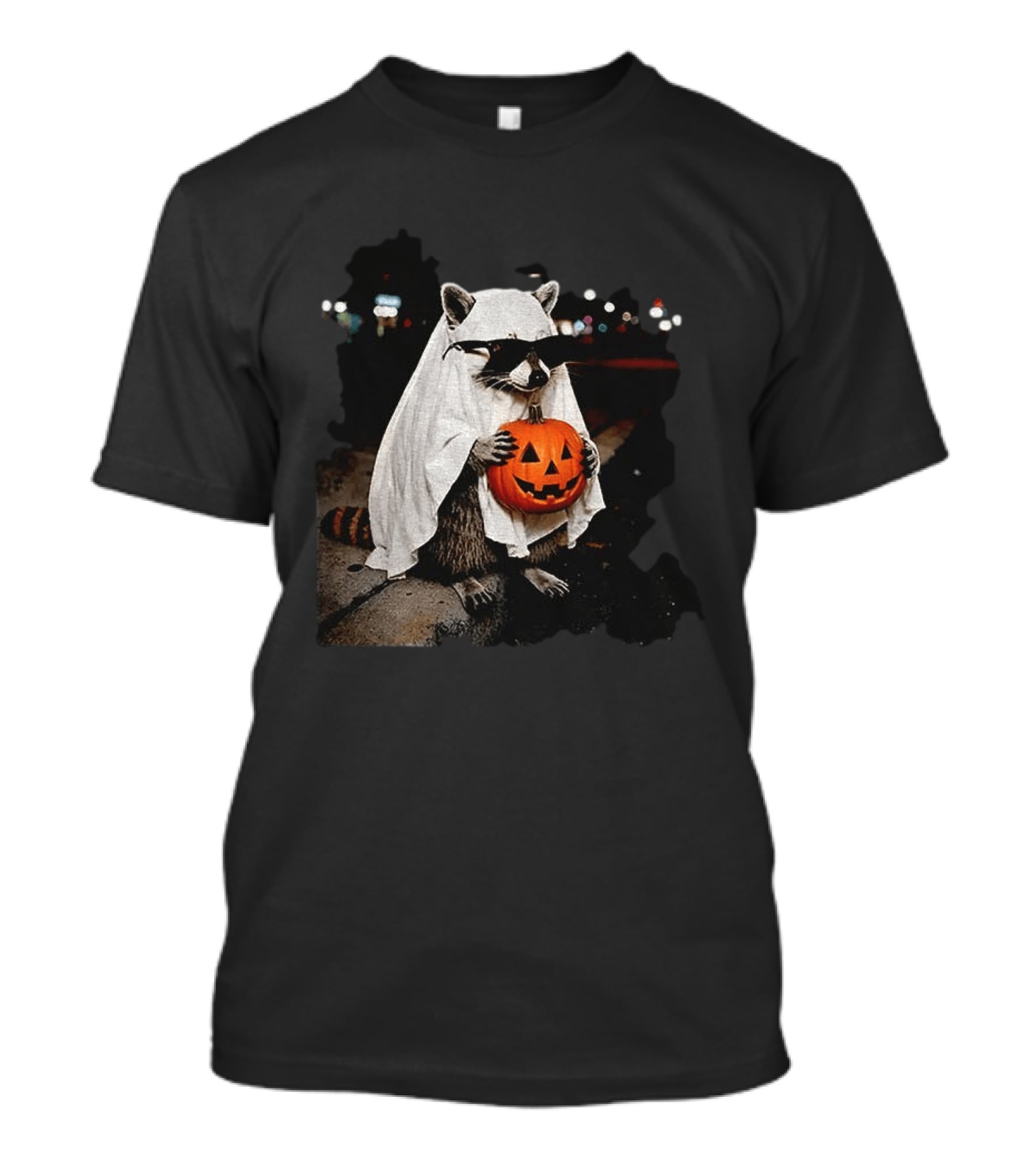 Raccoon Ghost Trick Or Treat Spooky Season Halloween T-Shirt