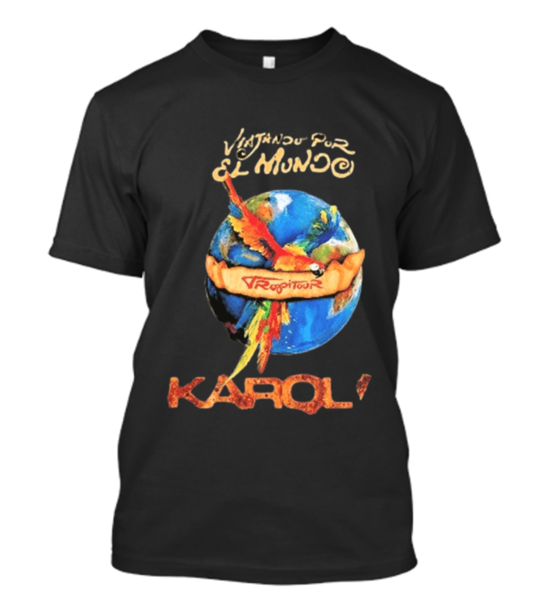 Viajando Por El Mundo Tropitour 2026 Karol G Dates T-Shirt