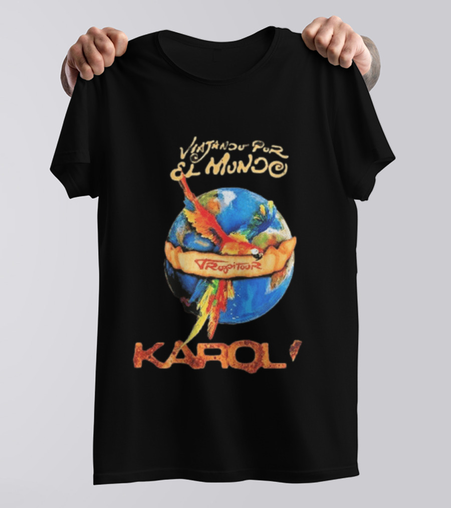 Viajando Por El Mundo Tropitour 2026 Karol G Dates T-Shirt