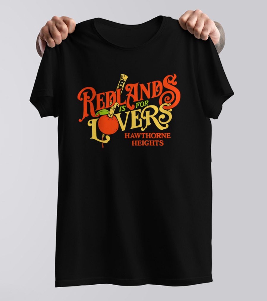 Redlands Is For Lovers Hawthorne Heights Orange Knife T-Shirt