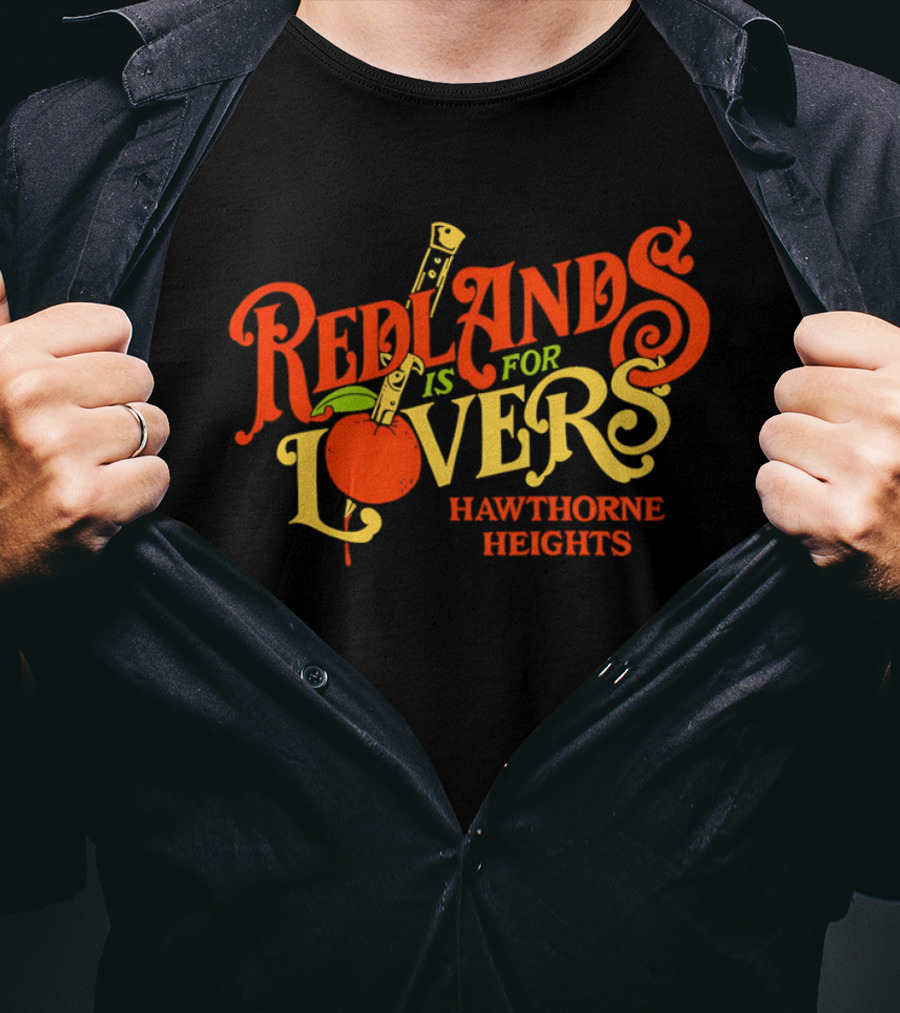 Redlands Is For Lovers Hawthorne Heights Orange Knife T-Shirt