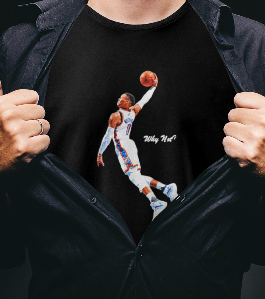 Russell Westbrook OKC Thunder Why Not Basketball Dunk T-Shirt