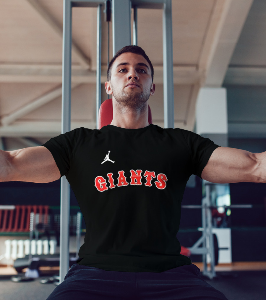 San Francisco Giants MLB Jumpman Arched Red Lettering T-Shirt
