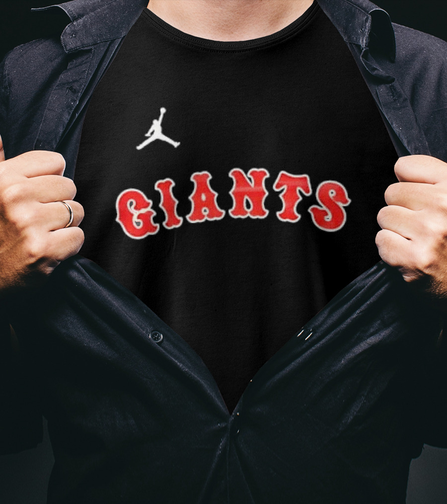 San Francisco Giants MLB Jumpman Arched Red Lettering T-Shirt