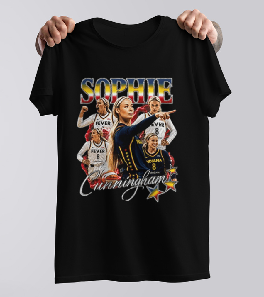 Sophie Cunningham Fever Indiana Basketball Stars T-Shirt