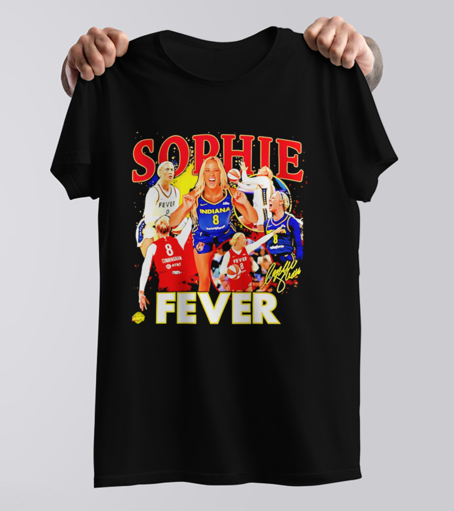 Sophie Cunningham Indiana Fever 8 Basketball Star T-Shirt