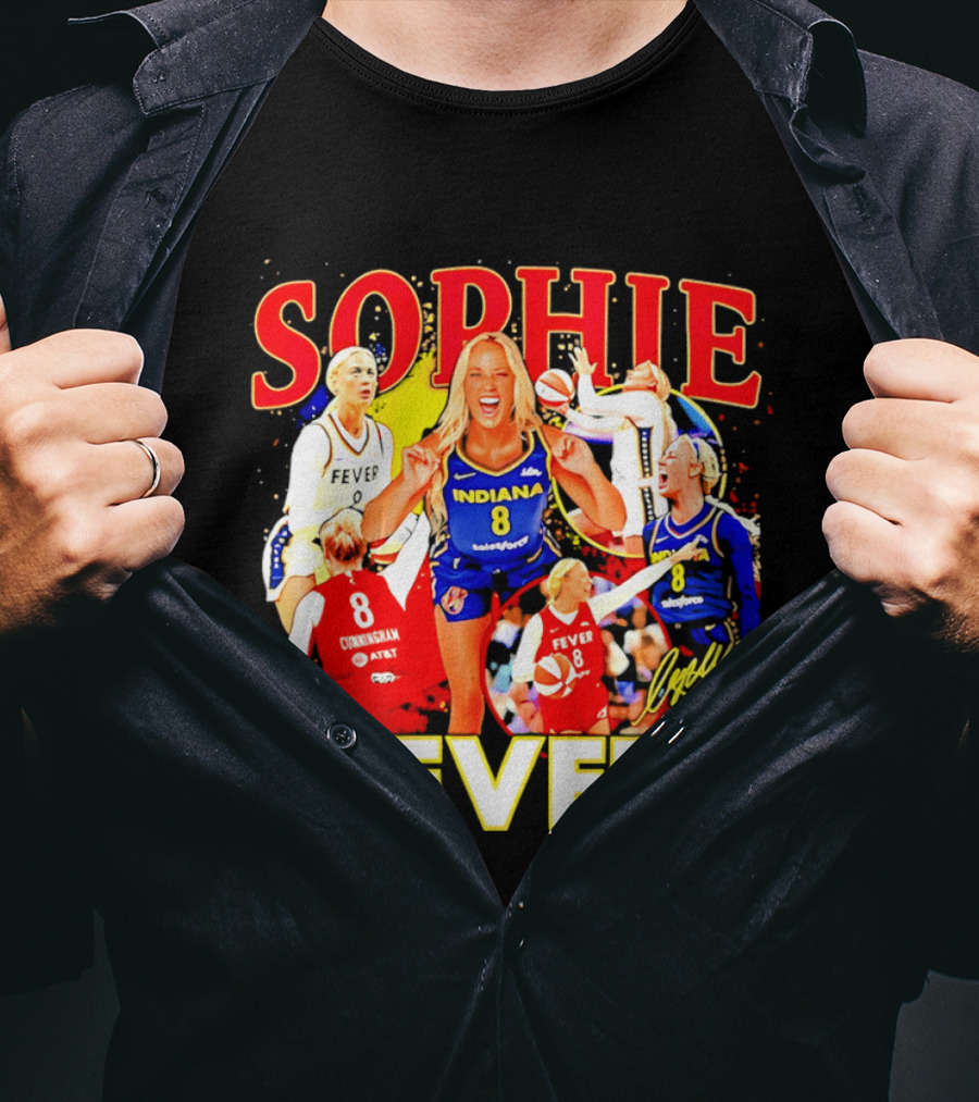 Sophie Cunningham Indiana Fever 8 Basketball Star T-Shirt