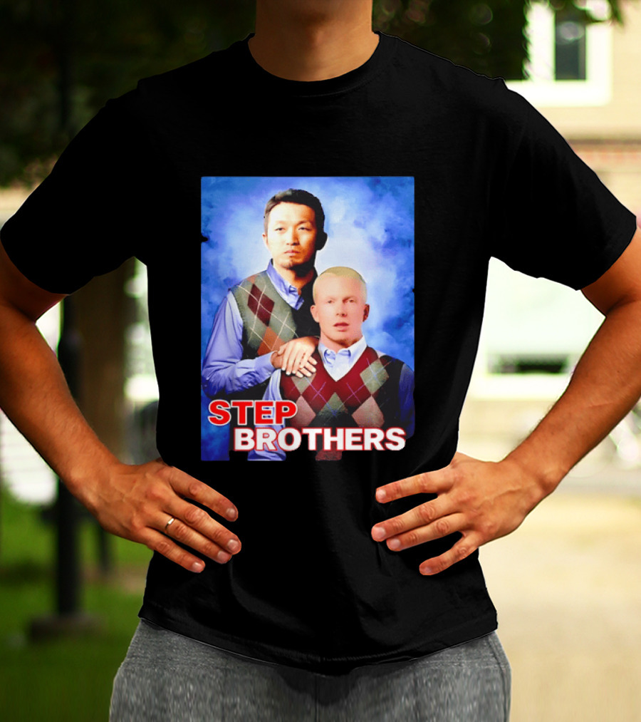 Step Brothers Two Men Argyle Vests Blue T-Shirt