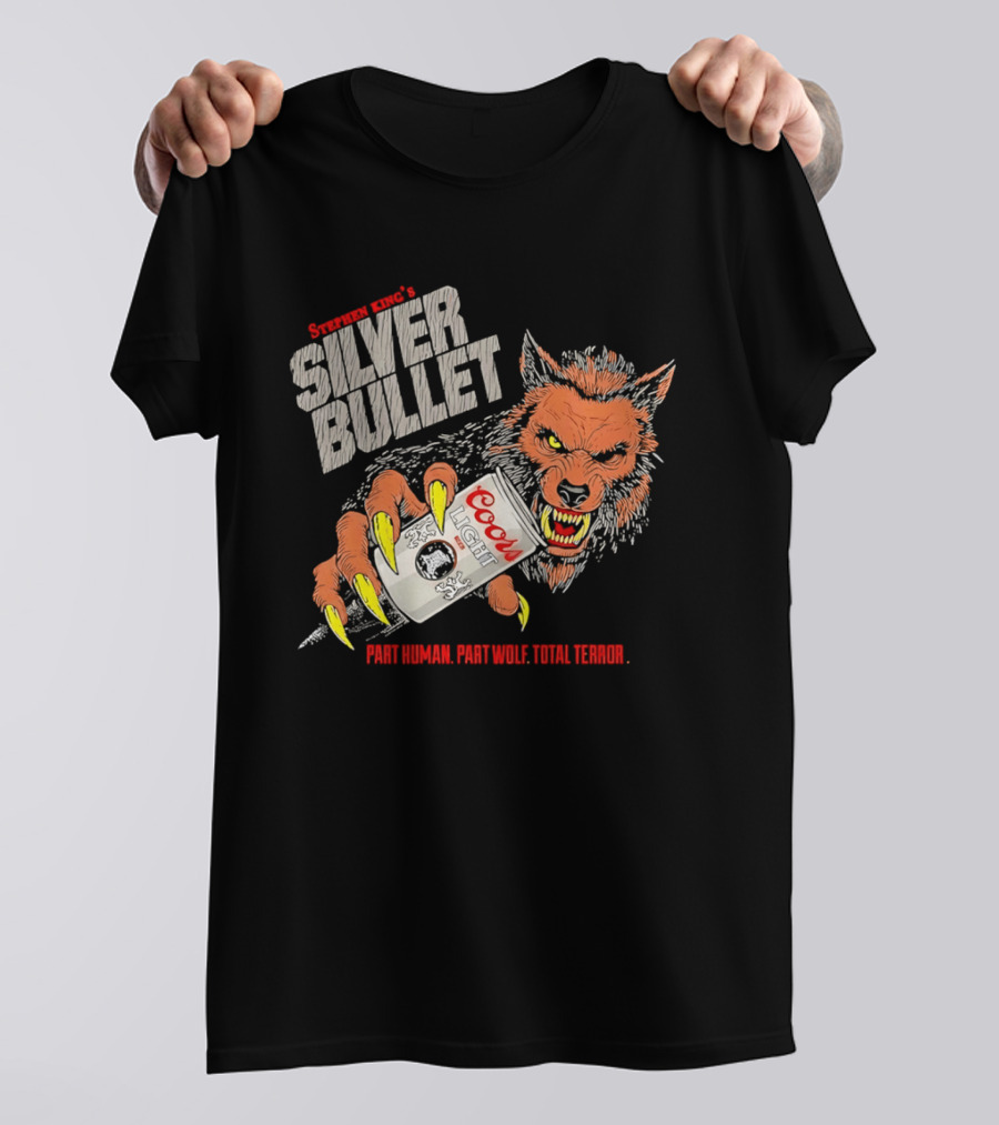 Stephen King's Silver Bullet Coors Part Human Part Wolf Total Terror T-Shirt