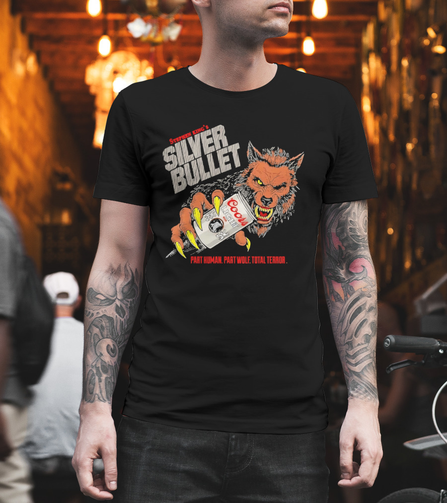 Stephen King's Silver Bullet Coors Part Human Part Wolf Total Terror T-Shirt