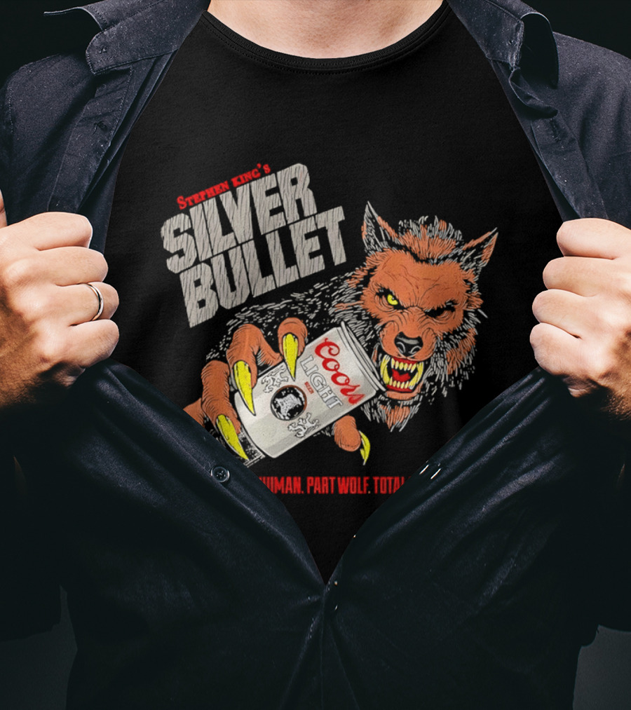 Stephen King's Silver Bullet Coors Part Human Part Wolf Total Terror T-Shirt