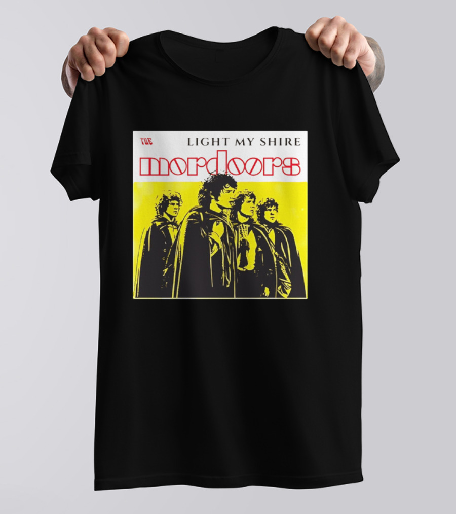 The Light My Shire Mordoors Four Hobbits Cloaks Yellow T-Shirt