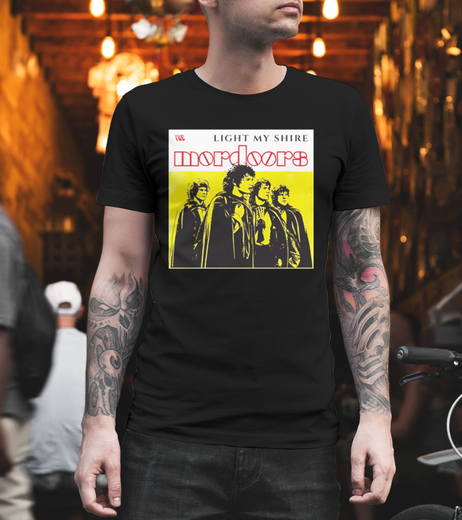 The Light My Shire Mordoors Four Hobbits Cloaks Yellow T-Shirt