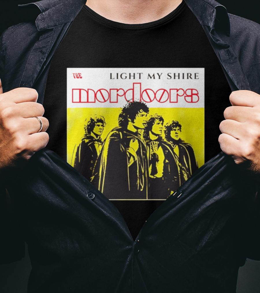The Light My Shire Mordoors Four Hobbits Cloaks Yellow T-Shirt