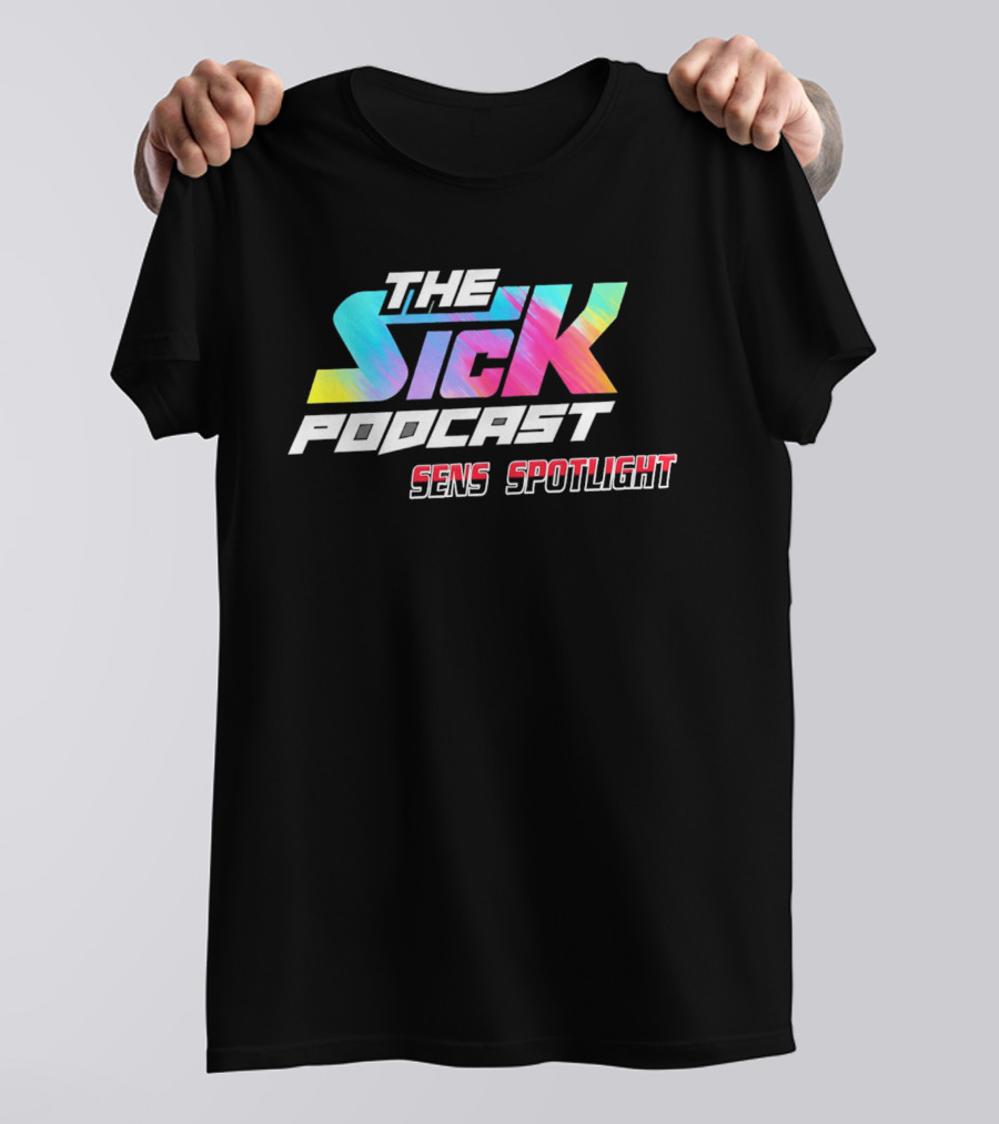The Sick Podcast Sens Spotlight Colorful Neon Gradient T-Shirt