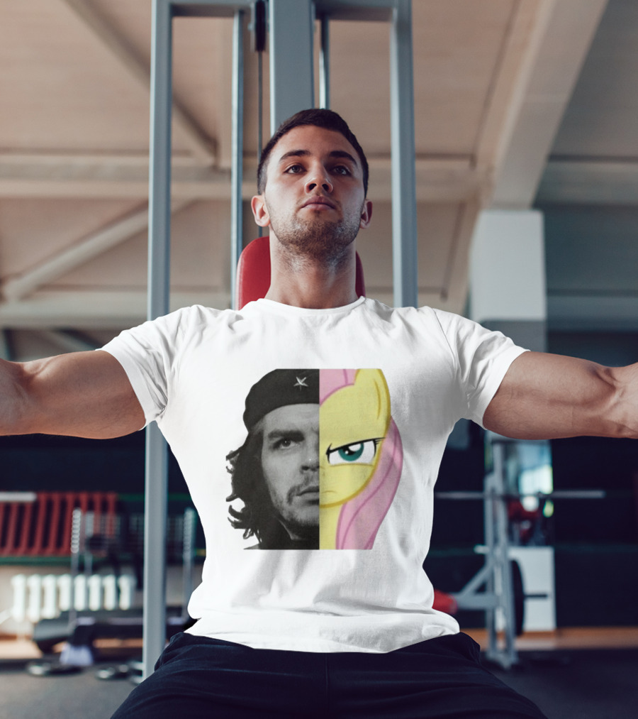 Che Guevara Fluttershy Crossover Fusion Face Mashup T-Shirt