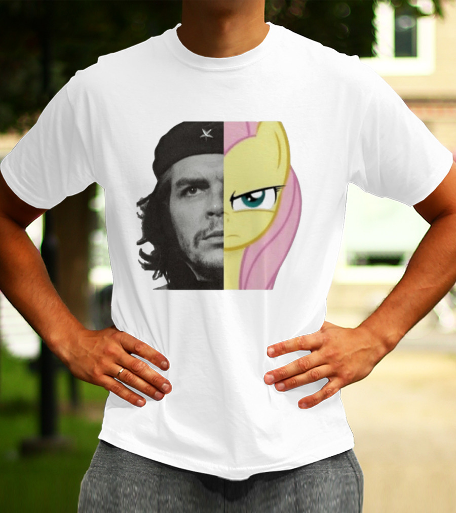 Che Guevara Fluttershy Crossover Fusion Face Mashup T-Shirt