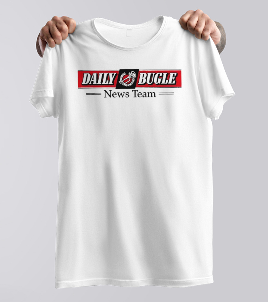 Daily Bugle News Team Logo With Iconic Newspaper T-Shirt