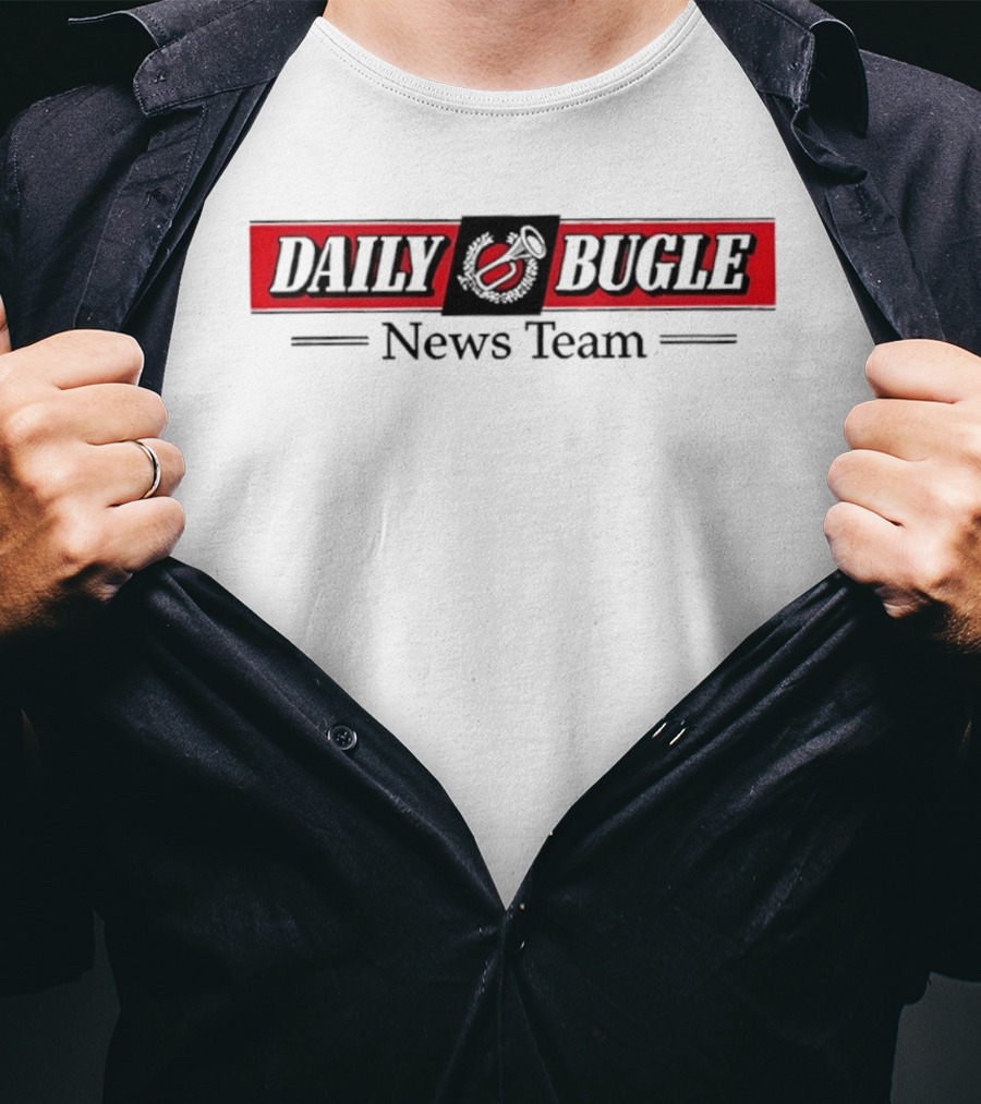Daily Bugle News Team Logo With Iconic Newspaper T-Shirt
