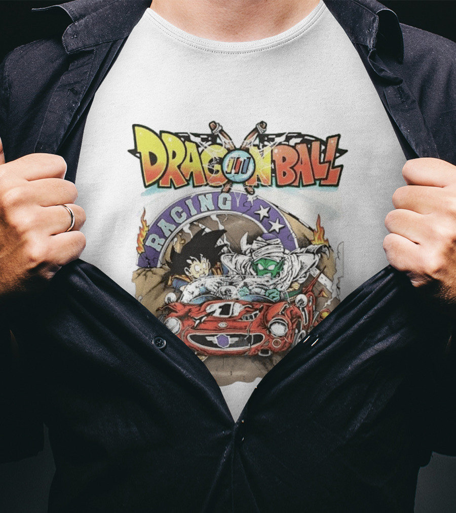 Dragon Ball Racing Goku Piccolo Red Racecar Adventure T-Shirt