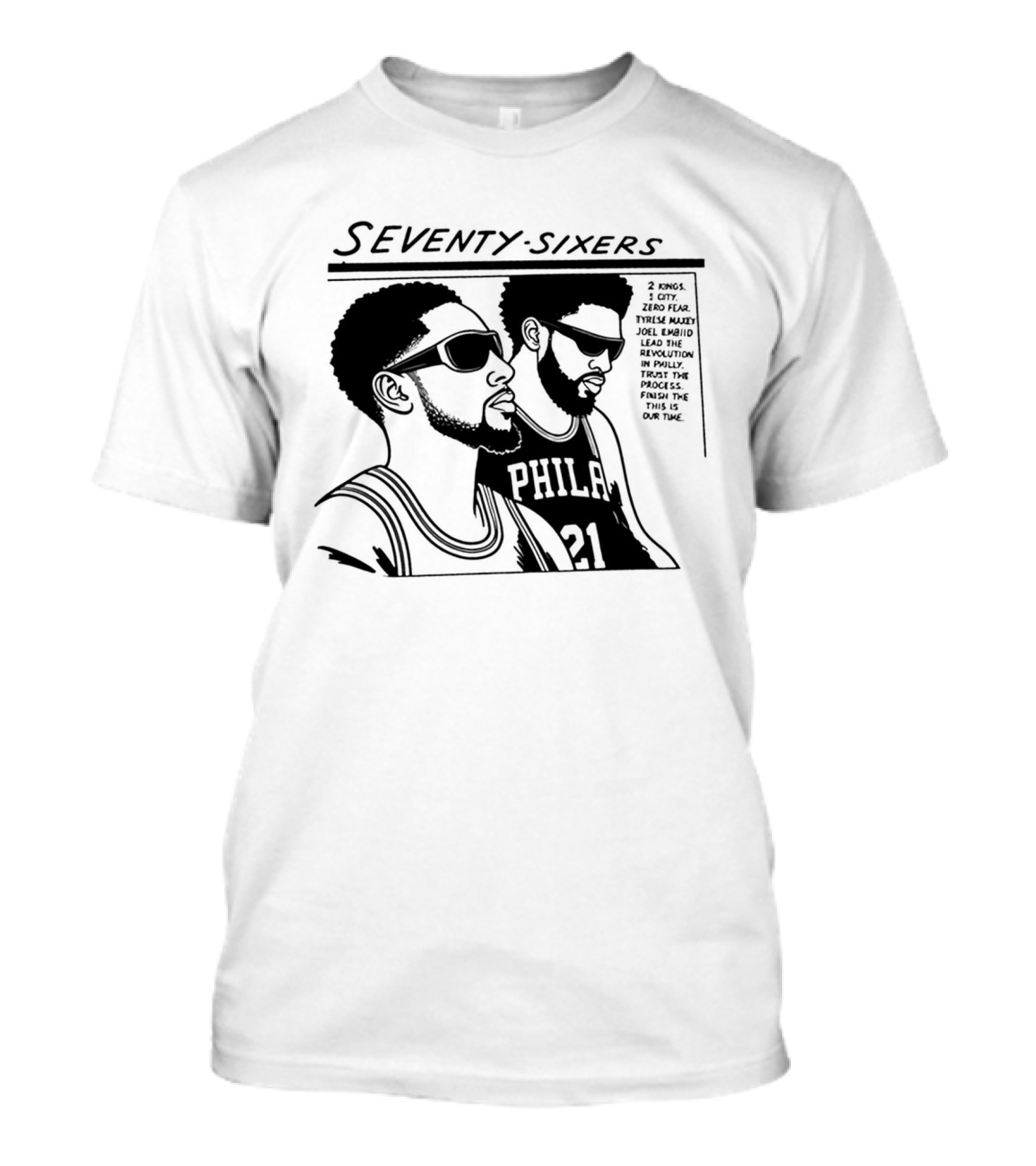 Seventy Sixers Embiid Maxey Philly 21 T-Shirt