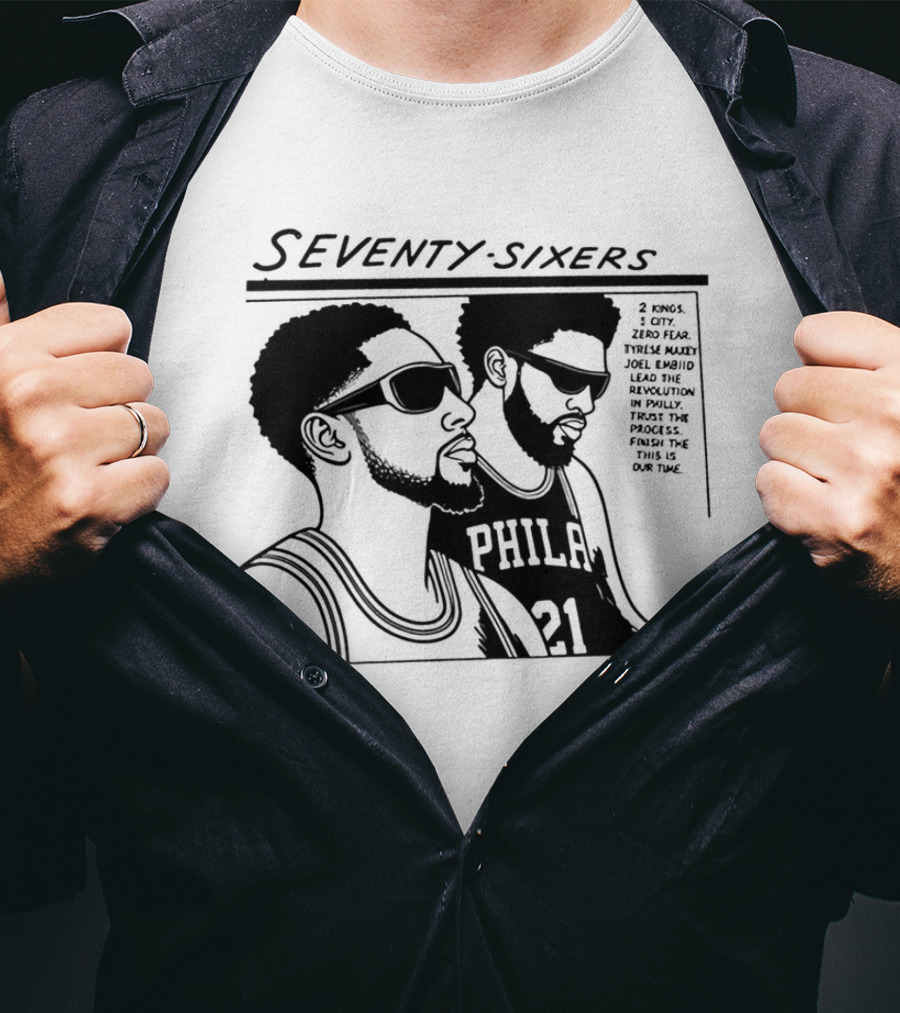 Seventy Sixers Embiid Maxey Philly 21 T-Shirt