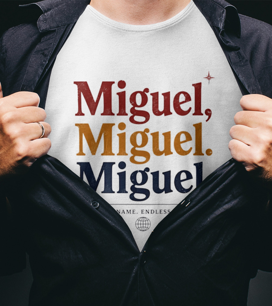 Miguel Miguel Miguel One Name Endless Energy Bold Colorful T-Shirt