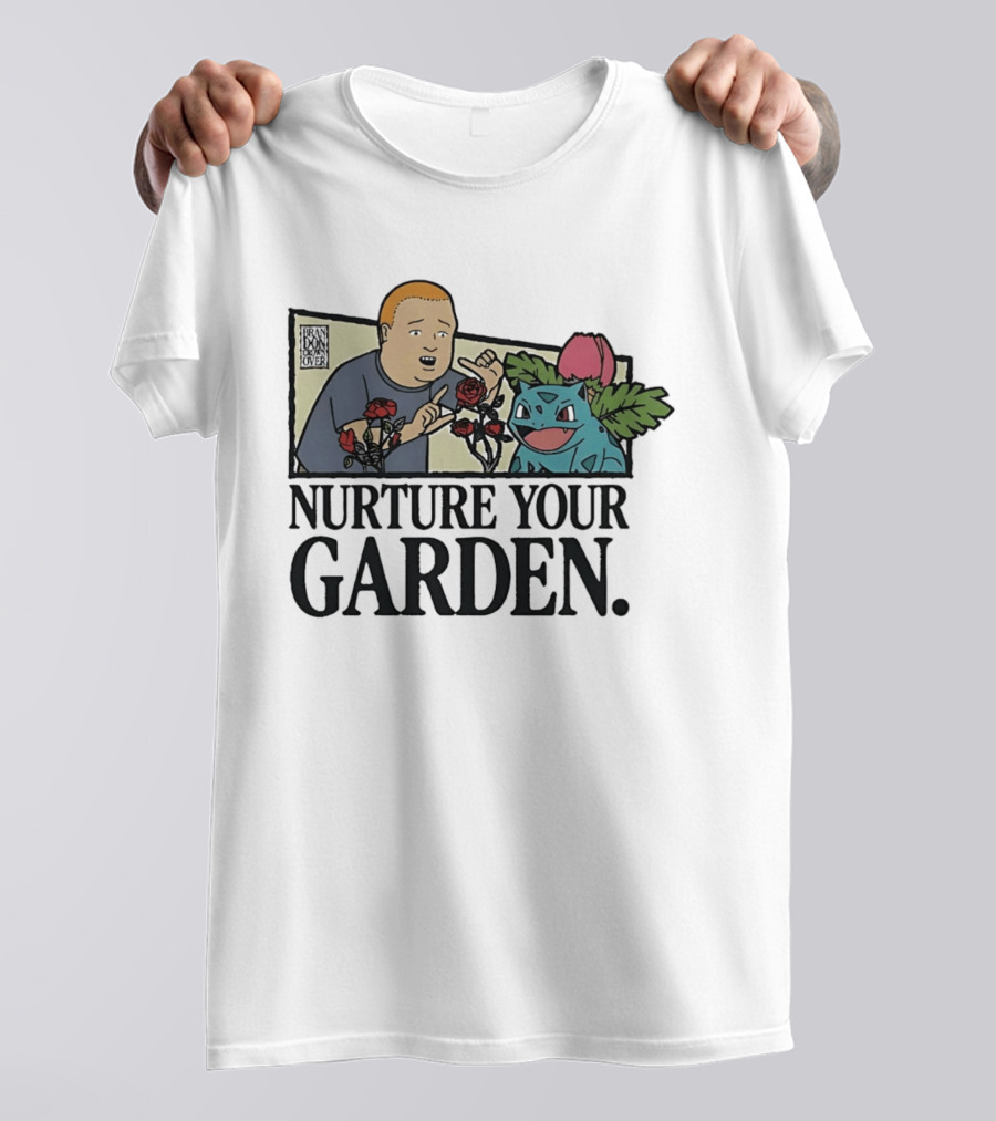 Bobby Hill Ivysaur Roses Nurture Your Garden Cartoon T-Shirt