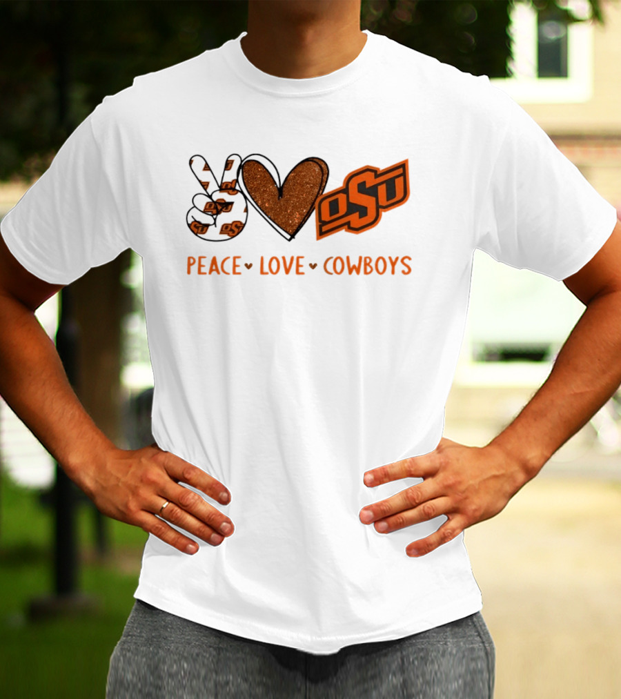 Peace Love OSU Oklahoma State Cowboys T-Shirt