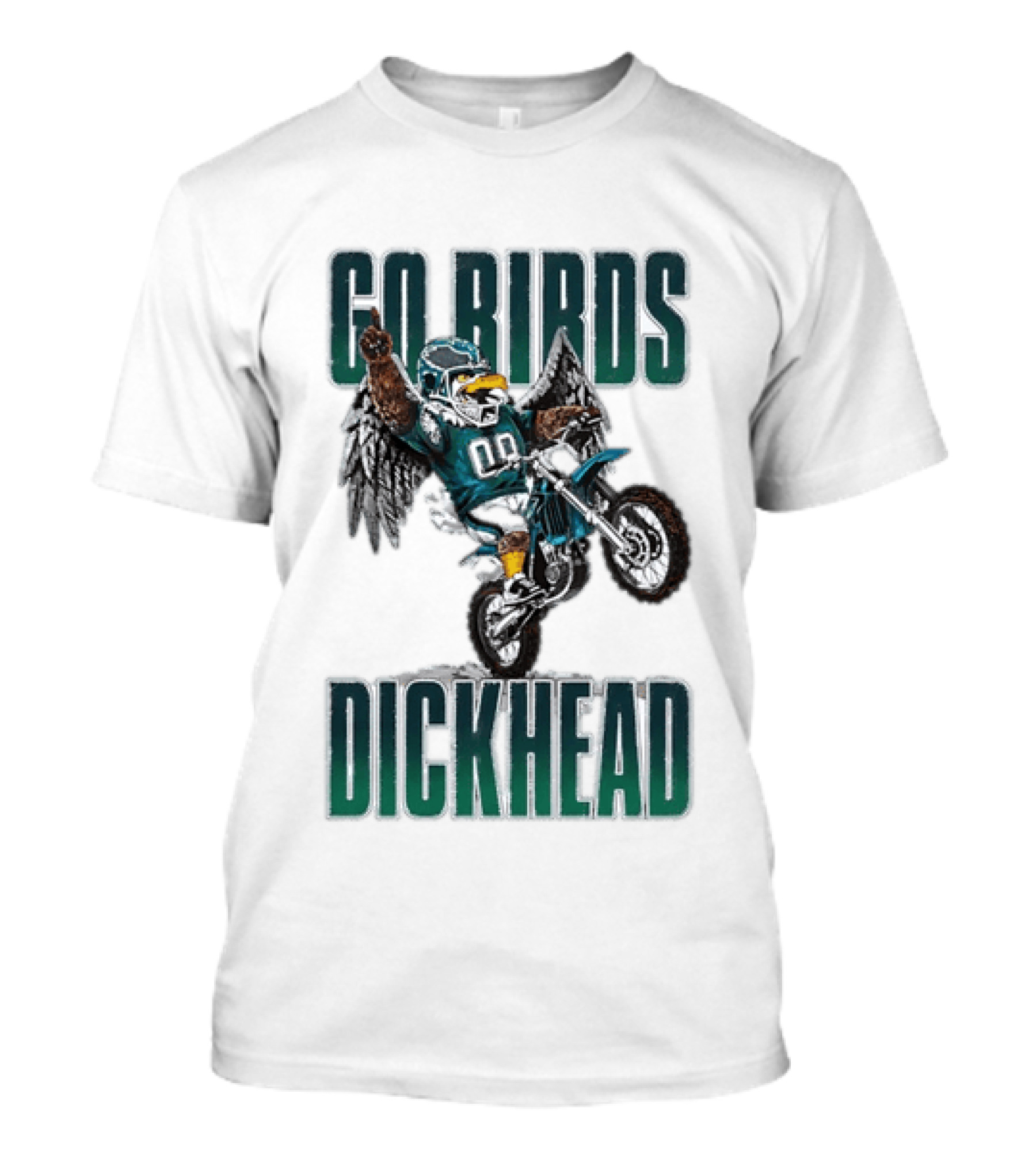 Philadelphia Eagles Go Birds Dickhead Biker Motocross Fan T-Shirt
