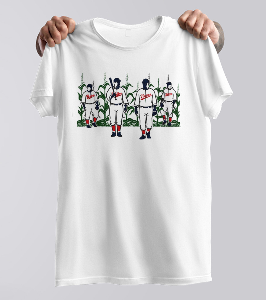 Phillies Vs Twins 2026 Field Of Dreams Game Vintage Baseball Cornfield Scene T-Shirt