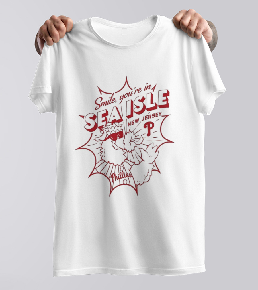 Smile You're In Sea Isle Phillies Baseball Fan Gear T-Shirt