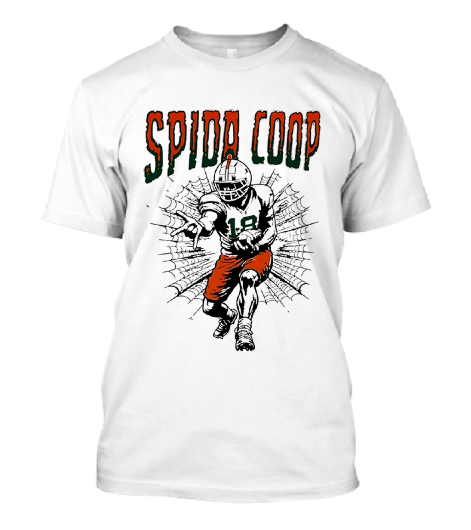 Spida Coop Miami Hurricanes Football Player Web T-Shirt