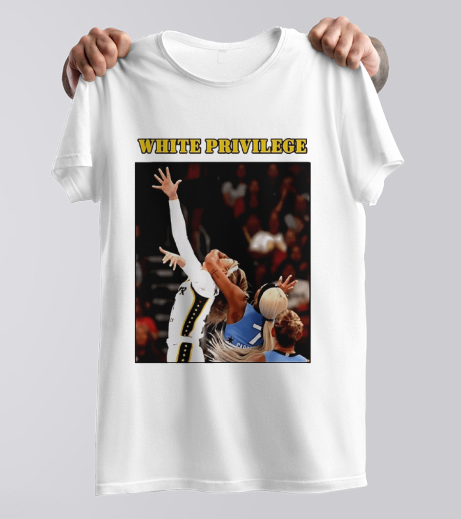 WHITE PRIVILEGE Sophie Cunningham DiJonai Carrington Basketball Confrontation T-Shirt