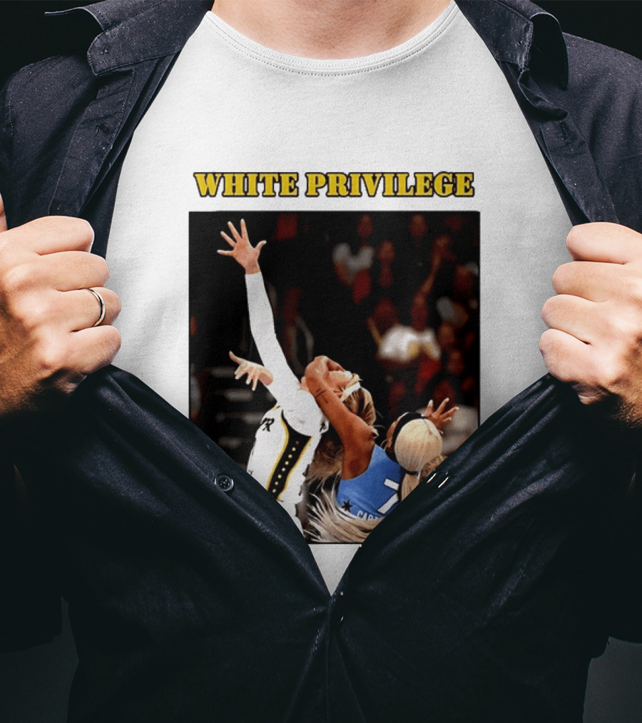 WHITE PRIVILEGE Sophie Cunningham DiJonai Carrington Basketball Confrontation T-Shirt