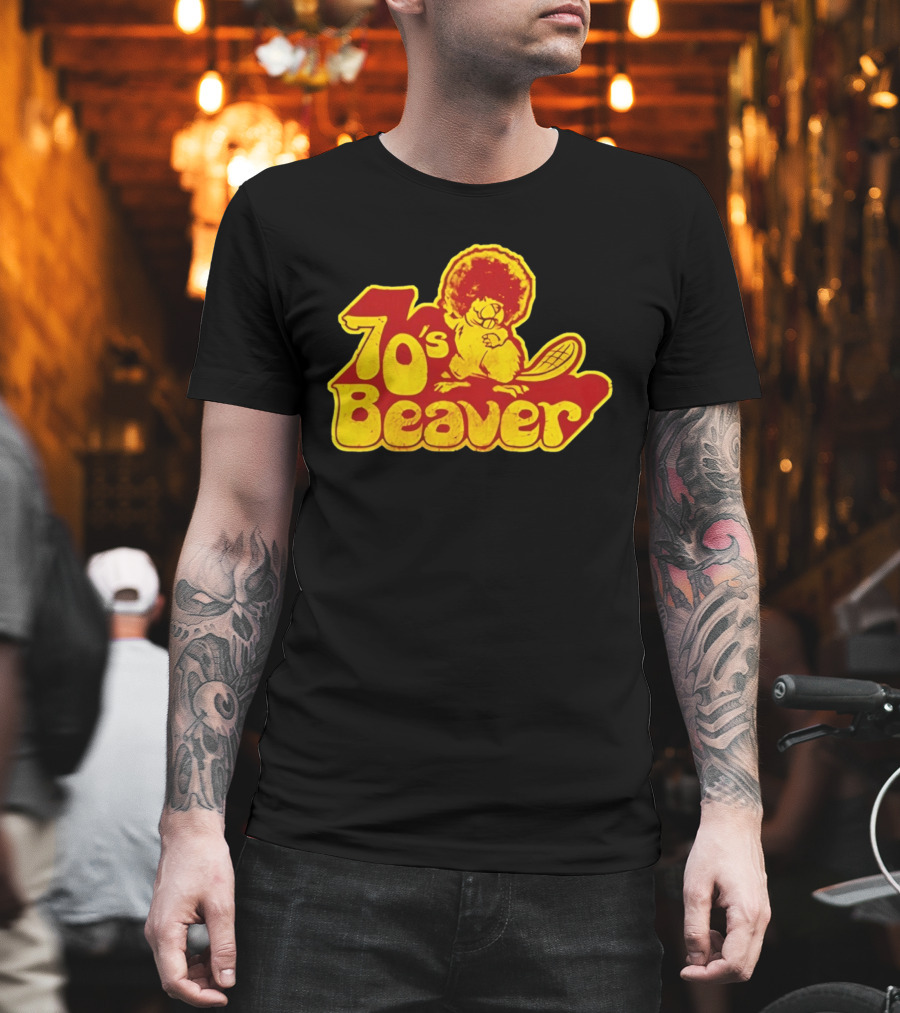 70's Beaver Retro Funky Cartoon T-Shirt
