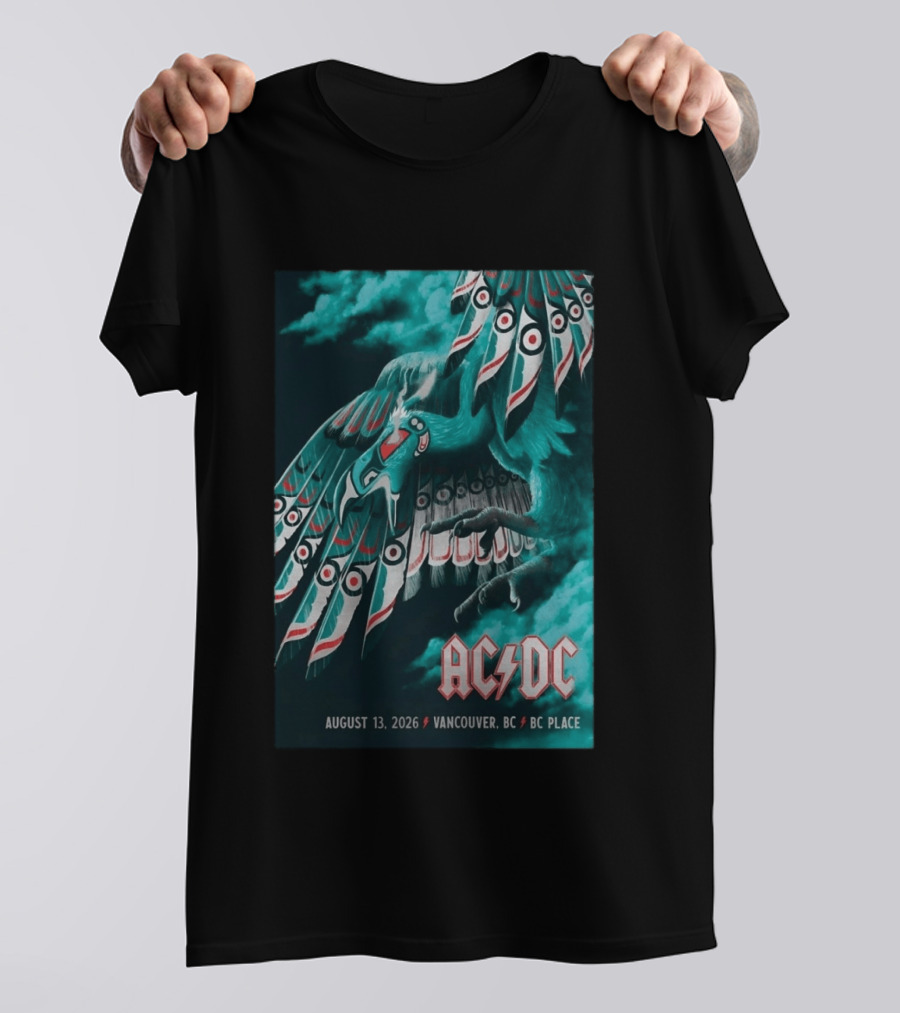 AC DC August 13 2026 Vancouver BC Place T-Shirt