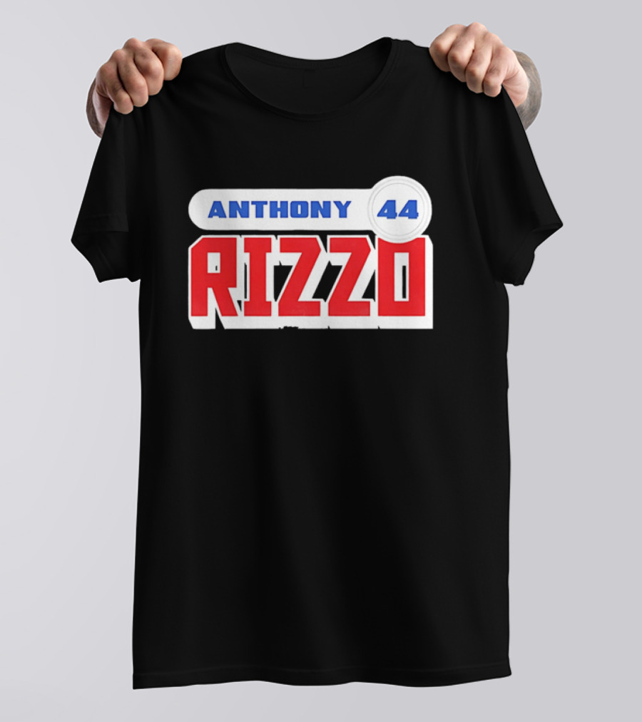 Anthony Rizzo 44 Red Blue Block Jersey Number T-Shirt